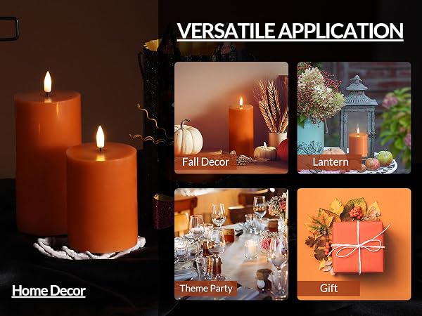flameless pillar candles