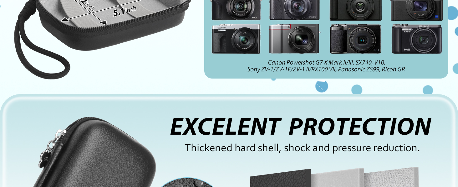 hard samll bag accessories compact cameras storage holder travel panasonic lumix zs100 carrying