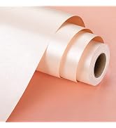 Yarcony Shimmer White Pink Wrapping Paper, Wedding Matte Wrapping Paper for Gifts, Solid Color Pe...