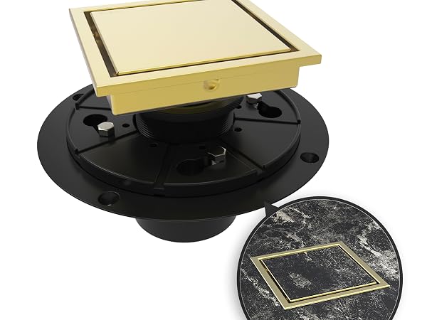 gold shower drain