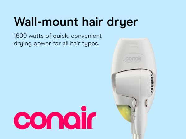 Wall-mount hair dryer
