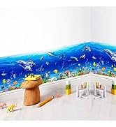 3D Under The Sea World Nature Scenery Removeable Art Decals Ocean Animals Sharks, Dolphins, Coral...