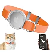 AirTag Cat Collar, Ultra Elastic Cat Tracker Collar with Apple Air Tag Holder, [Lightweight & Scr...
