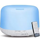 CHOUWEEK Aromatherapy Diffuser for Essential Oil, 300ml Cool Mist Humidifier with Remote Control,...