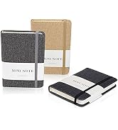 Deli 3 Pack Pocket Size Lined Journal Notebook, Small Hard Cover Notepad, 96 Sheets 192 Pages, 80...