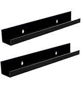 evron 2 Pack Acrylic Shelves for Wall Storage,13.8" Floating Bookshelves for Kids,with Self-Adhes...