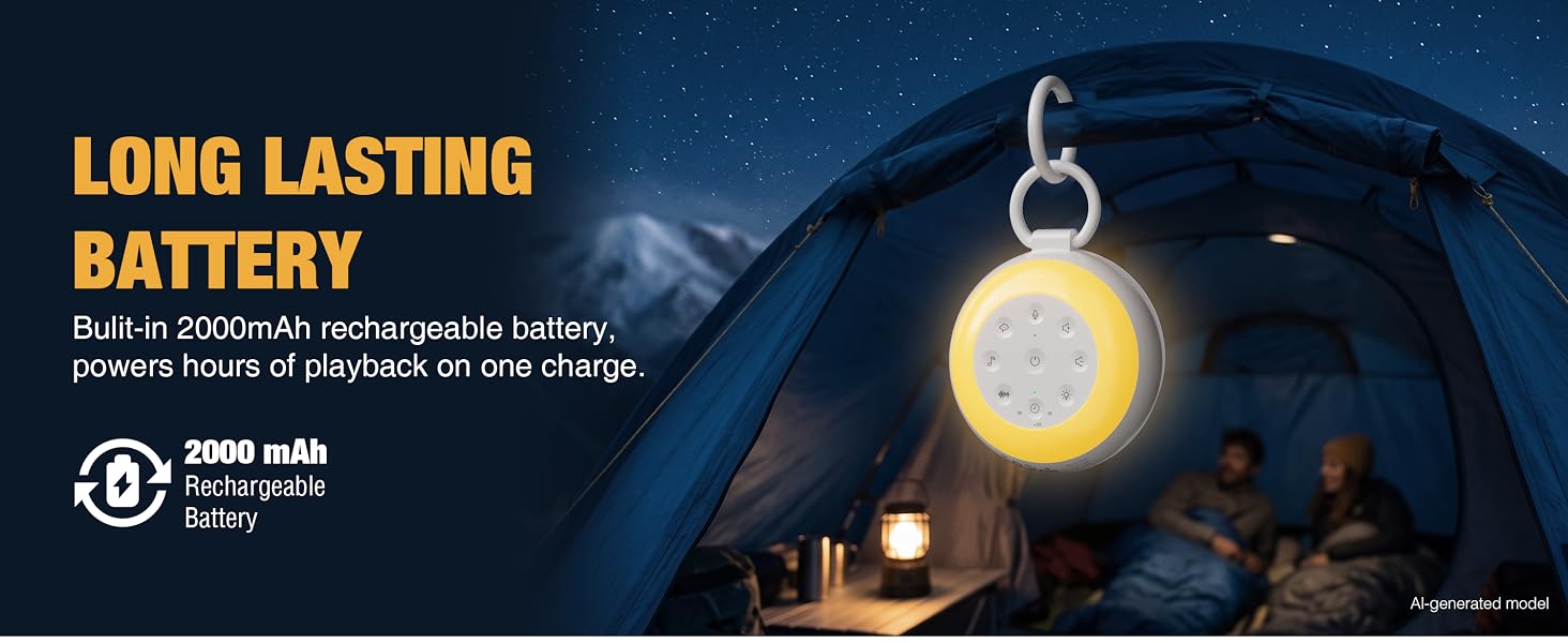 MEGATEK Portable Sound Machine with Long-lasting Battery