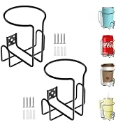 ZMHH Wall Mount Cup Holder 2 Pack,Stainless Steel Universal Drilling Hole Drinking Holder,Coating...