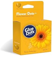 Glue Dots, Flower Dots, Double-Sided, Permanent, 1/2