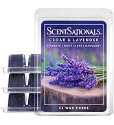 Scentsationals Wax Melts, Wax Cubes Strong Scent - Cedar and Lavender - Long Lasting Scented for ...