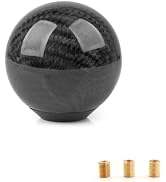 MOXRUQ Carbon Fiber Gear Shift Knob, Universal Manual/Automatic Shifter with 3 Thread Adapters, C...