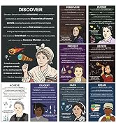 OBUSATT 9 Pieces Woman Scientists Posters Famous Woman Scientists Inspirational Quote Wall Art Po...
