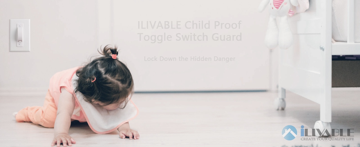 ILIVABLE Child Proof Toggle Switch Guard white