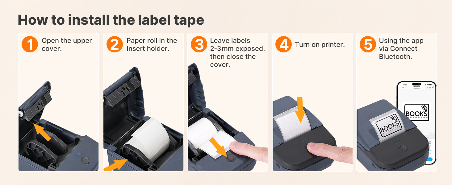label maker machine with tape label printer thermal printer sticker printer thermal label printer