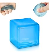 Ssqauvig Ice Cube Squishy Stress Cube, Soft Squishy Cube Fidget Toy for Anxiety Relief, Sensory S...