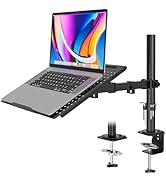 Redbat Laptop Arm for Desk, Fully Adjustable Monitor Arm with Vented Tray for 13" to 32" LCD Scre...