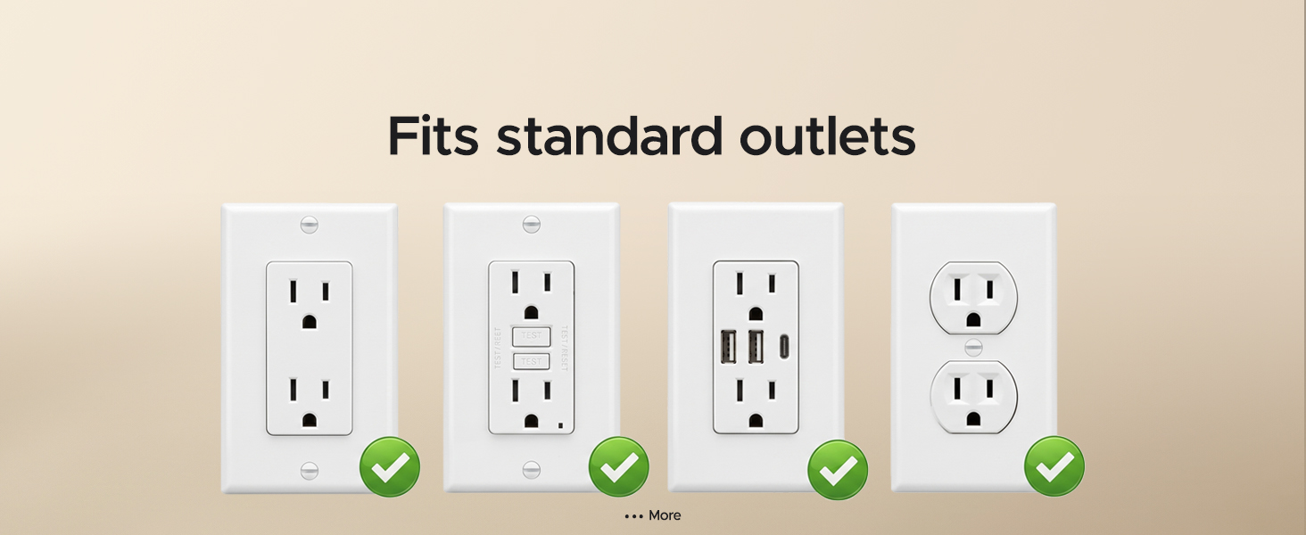 It fits standard sockets and will not block other sockets.