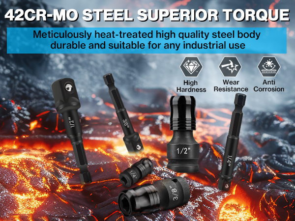 Crafted from industrial-grade chrome molybdenum, engineered to endure the toughest torque.