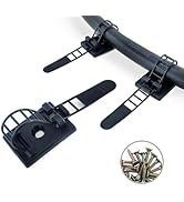 HS Under Desk Cable Management Clips Black with Screw Hole and 3M Tape (50 Pack),Large Adhesive E...