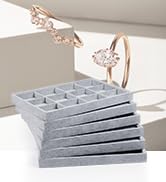 Oirlv Velvet Jewelry Tray Jewelry Drawer Organizer Tray P001