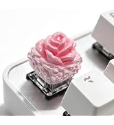 Tapbloom Artisan Keycaps, Cute Blooming Flower Custom Cover Caps for MX Mechanical Keyboard, Resi...