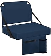 Besunbar Stadium Seat for Bleachers with Back Support and Wide Padded Cushion Stadium Chair - Inc...