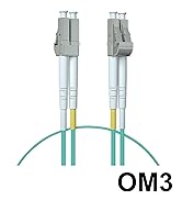 OM3 LC to LC Fiber Patch Cable, 10G Multimode Fiber Duplex LC 50/125µm Fiber Optic Cable Cord