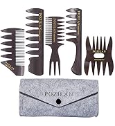 5 PCS Hair Comb Styling Set Barber Hairstylist Accessories - Professional Shaping & Teasing Wet C...