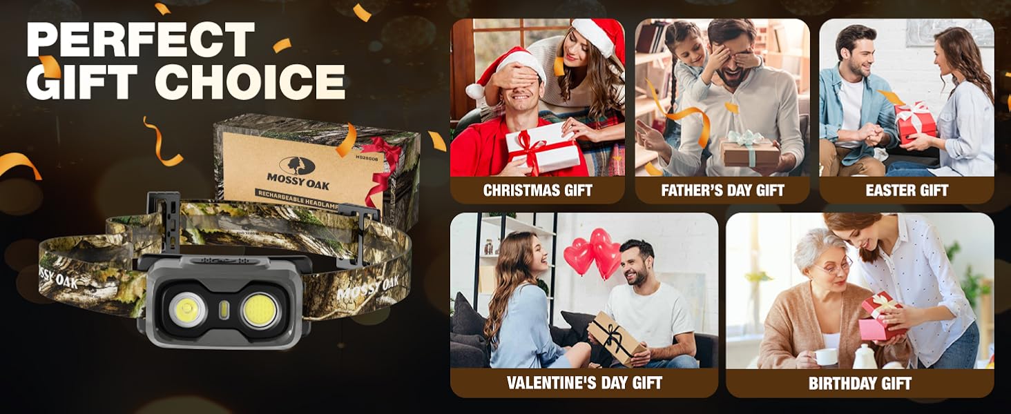 This headlamp is a perfect gift for Father’s Day, Mother’s Day, Christmas, and Valentine’s Day