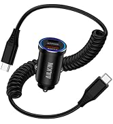 Fast Android USB C Car Charger for Samsung Galaxy S26 Ultra, 30W Mini Car Charger Adapter with Co...