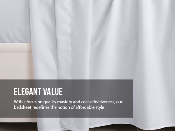 queen white sheet set