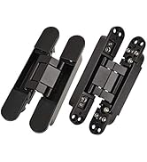 TamBee 7inch Hidden Door Hinges Invisible Hinges Concealed Hinges Zinc Alloy 180 Degree Swing Hin...