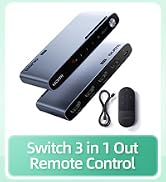 llano HDMI 2.1 Switch 3 in 1 Out, 8K@60Hz with Remote, 4K@120Hz/240Hz, VRR, HDR10+, Dolby Atmos, ...