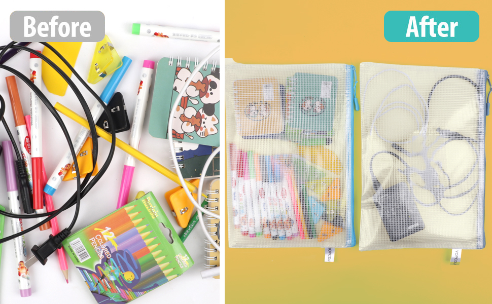 Mesh Zipper Pouch Bags