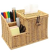 Tissue Box Cover Square, Cube Tissue Box Holder, Tissue Box Cover and Storage, Wicker Tissue Box ...