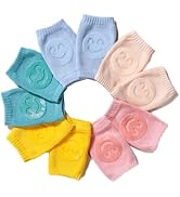 Little World Baby Knee Pads for Crawling - 5 Pack Anti Slip Unisex Baby Knee Protectors - Toddler...
