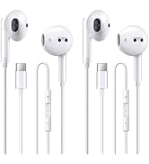 2 Pack of USB C Headphones for iPhone 16/16 Pro/16 Plus/16 Pro Max/15/15 Plus/15 Pro/15 Pro Max,U...
