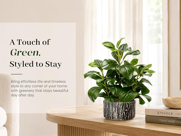 artificial green potted plant timeless home tabletop decor