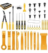 GOOACC 102Pcs Trim Removal Tool, Auto Push Pin Nylon Bumper Retainer Clip Set Fastener Terminal R...