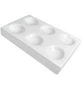 1PC White Porcelain Spot Plate 6 Wells Laboratory Spotting Reaction Plate Best for Laboratory Che...