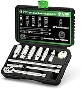 TecoTek 11-Piece Spark Plug Socket Set with 3/8