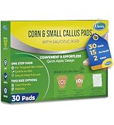 Corn Remover Pads for Feet Toes: 30-Pack Salicylic Acid Extra Strength Treatment - Fast Effective...