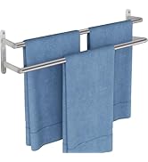 JIAPAIDUO Double Towel Bar, 24Inch Towel Rack for Bathroom, Stainless Steel Double Bath Towel Bar...