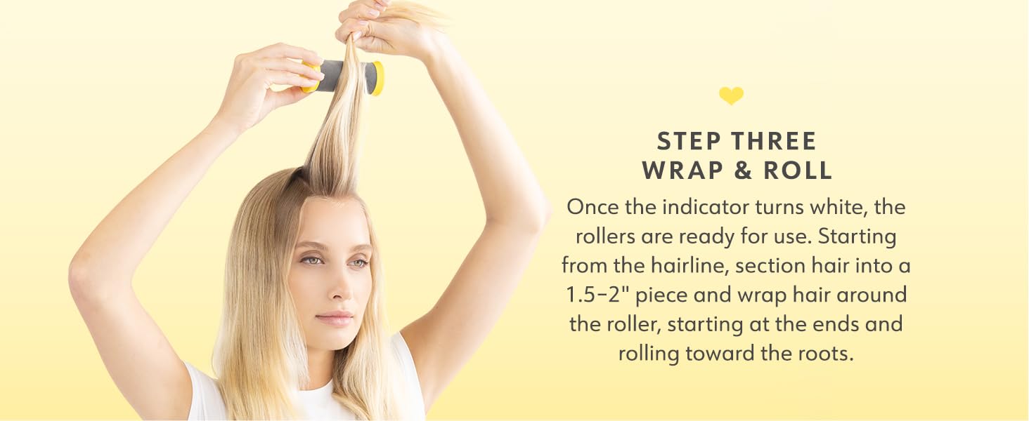 Step three wrap and roll your using the rollers