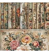 EggSun 48 Sheets Vintage Baroque Scrapbook Paper, Vintage Decorative Paper for Scrapbook, Junk Jo...