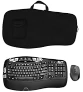 Portable Keyboard Case Shockproof Waterproof Dustproof Keyboard and Mouse Case Compatible with Lo...