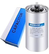BEIEBIJOB 35+5 uF 35/5 MFD ±5% 370/440/450VAC CBB65 A/C Capacitor, Dual Run Start Round Capacitor...