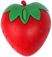 Wireless Mouse Bluetooth Cute Fruit Strawberry Shape Mouse 2.4GHz & Bluetooth 1000DPI Optical Com...