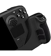 PlayVital Professional Textured Soft Rubber Pads Handle Grips for Steam Deck LCD & OLED, Trackpad...