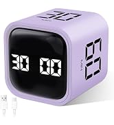 GuDoQi Multi-Function Cube Timer, 5/10/30/60 Min & Custom Count Down, Included Pause & Resume Fea...